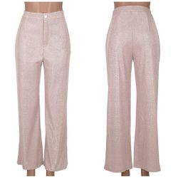 Shimmer Fabric Fashion Women's Pants New Size L .
