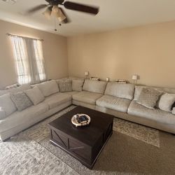 Tan/beige sectional