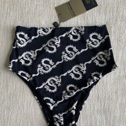 NEW REVOLVE vix paula hermanny dragon hot pant seamless high waisted bikini sz s