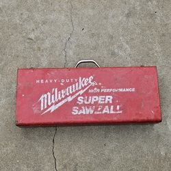 Milwaukee Super Sawzall Red Metal Heavy Duty Carrying Case Box Only
