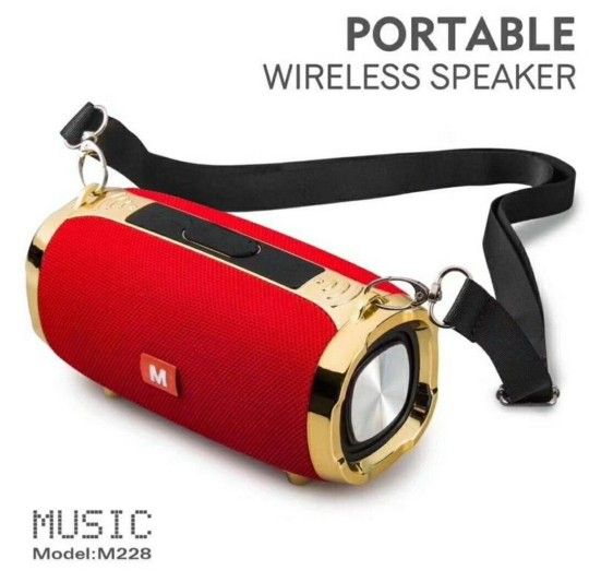 Red  bluetooth speaker outdoor portable subwoofer wireless stereo speakers with straps 1500mAh 2x5W MP3 music player VS Mini Xtreme