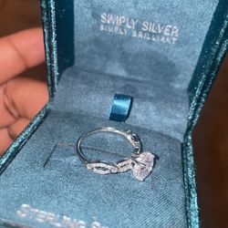 Silver Promise/Engagement Ring Size 8