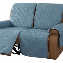 MeilleMaison Recliner Sofa Slipcover Couch Covers for 2 Cushion Couch, Non Slip Reclining Loveseat Cover with Elastic Straps, Kids, Dogs, Pets (2 Seat