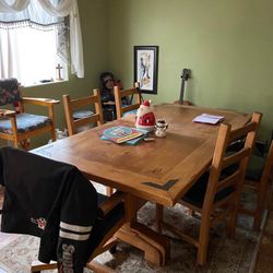 Wood Table And Chairs