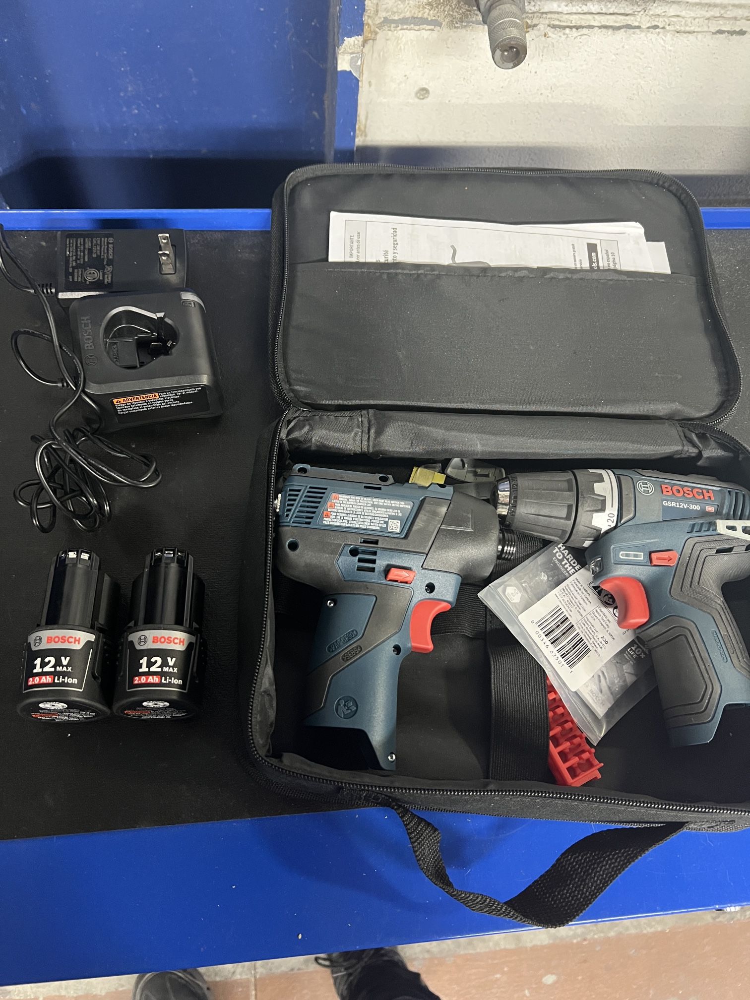 BOSCH 12V Max 2-Tool Brushless Combo Kit with 3/8 In. Drill/Driver, 1/4 In. Hex Impact Driver and (2