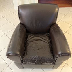 Pottery Barn Manhattan Leather Side Chair
