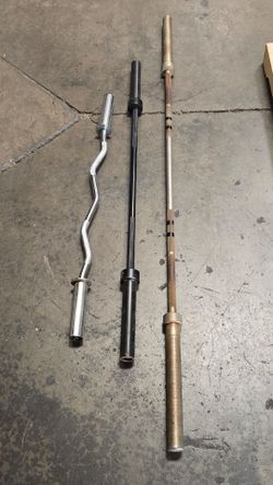Olympic barbells, 7.2ft, 5ft & EZ