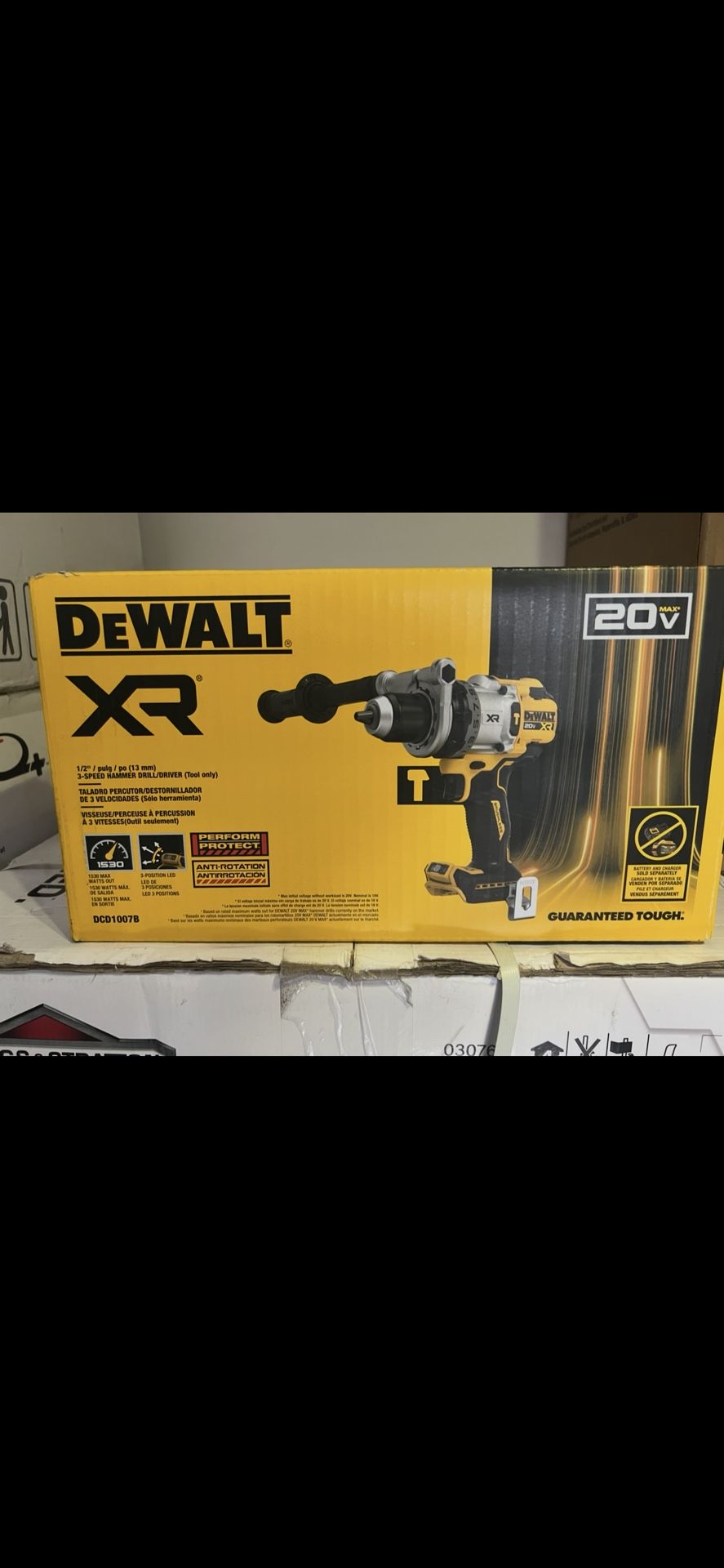 DEWALT XR 1/2-in 20-volt max Variable Speed Brushless Cordless Hammer Drill DCD1007B
