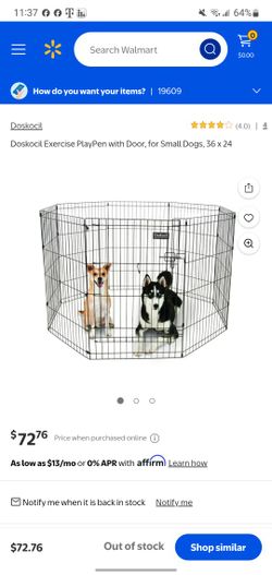Doskocil Exercise PET PLAYPEN with Door