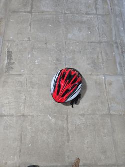 Red and White Bike Helmet