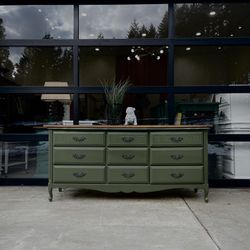 Green French Provincial Dresser