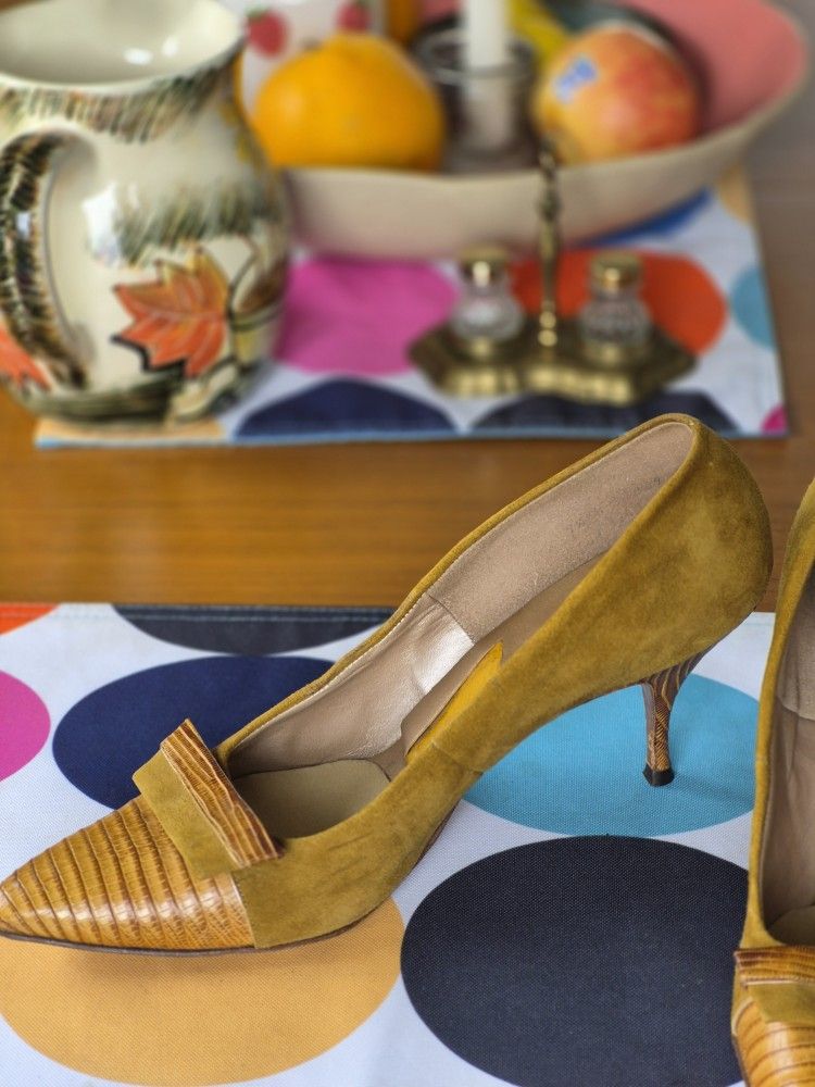 Henry Waters Vintage Suede Pumps