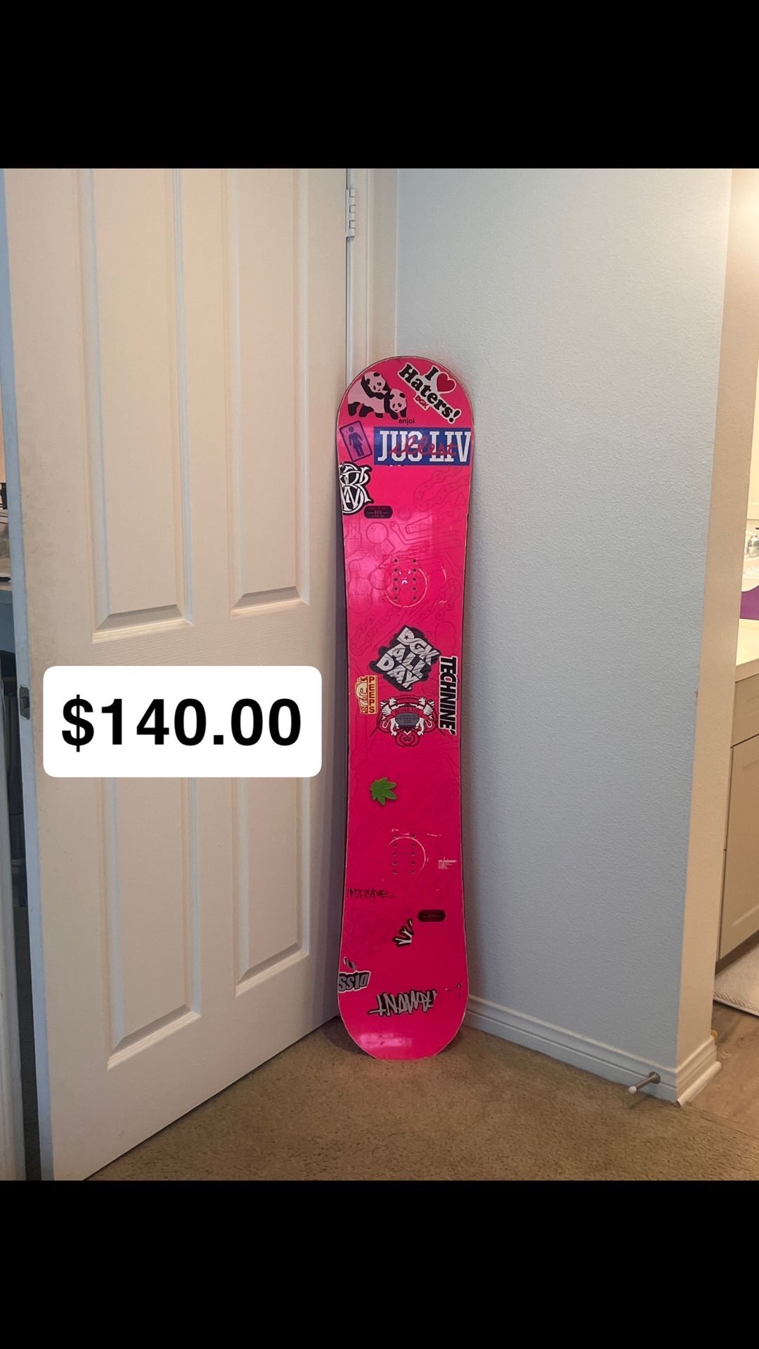 Mens Rome Artifact SDS Street Justice 153cm Neon Pink Snowboard
