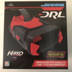 NEW Nikko Air DRL Racing Drone Immersive FPV Goggles Black Red Race Vision 220