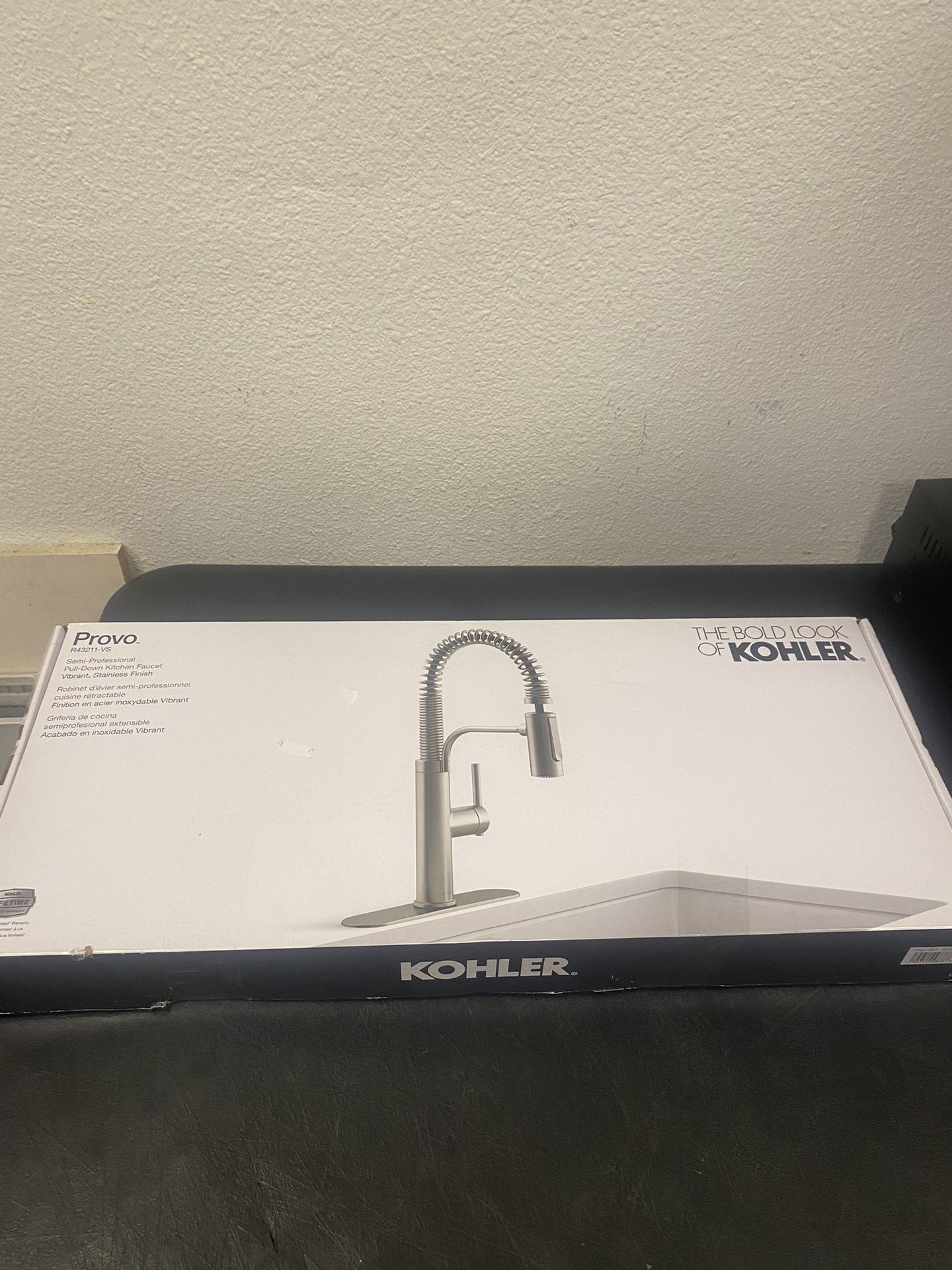 Kohler R43211-vs Provo Pull Down Kitchen Faucet Vibrant Stainless Finish
