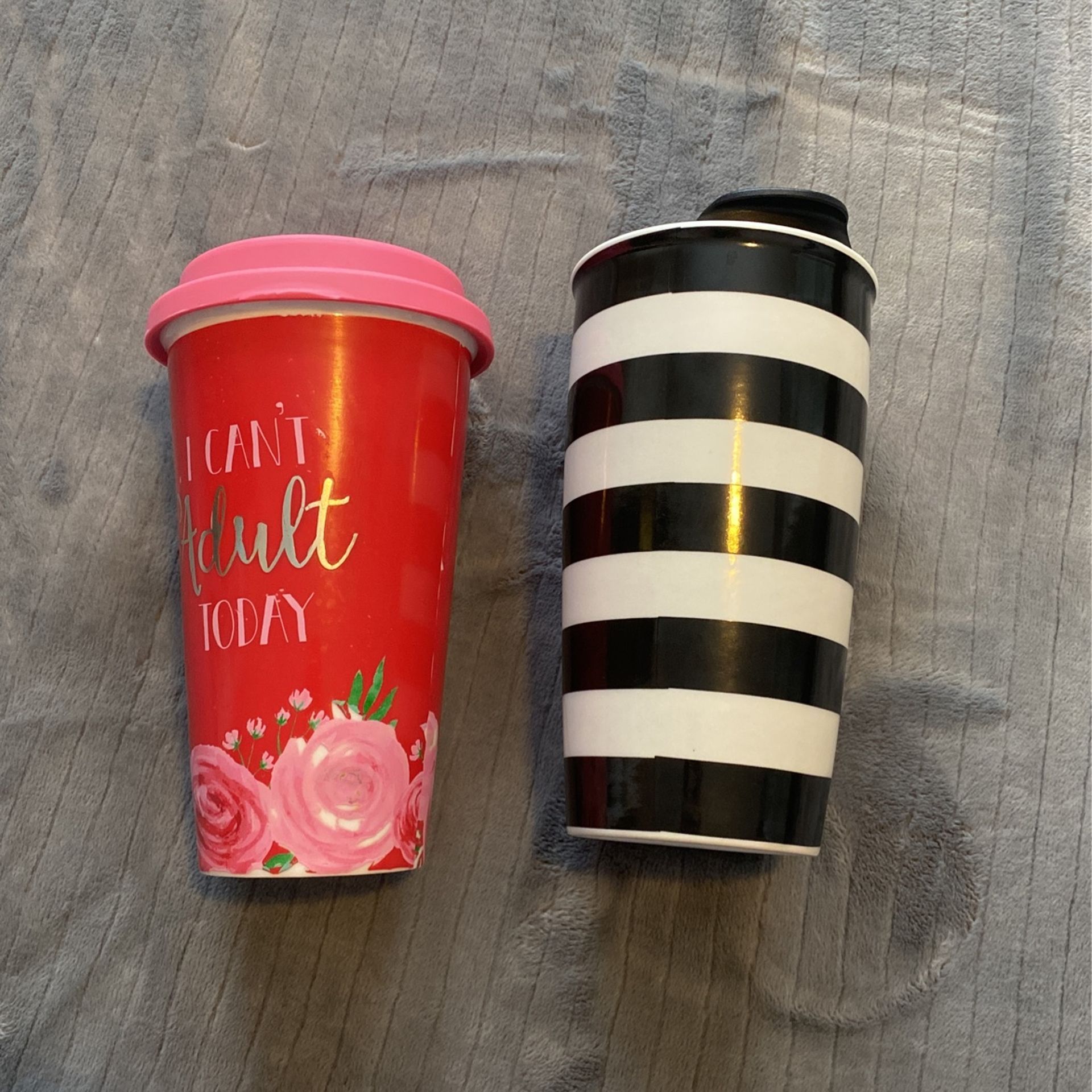 Travel Coffee Mugs Ceramic Novelty Set Of 2