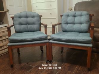 PAIR OF VINTAGE OAK  BARREL BACK  CHAIR