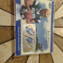 Brent Miller Autographed Card H15 In Mint Condition