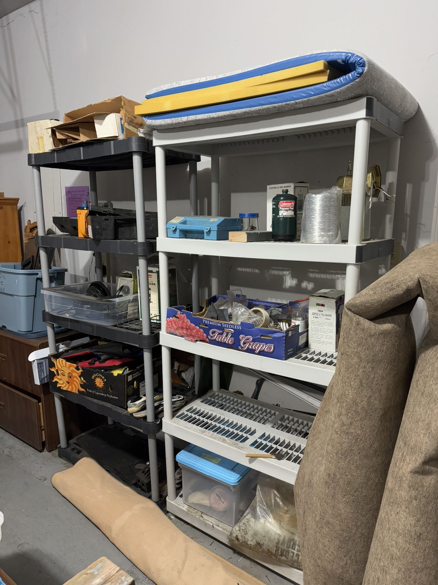 Two Garage Utility Plastic Shelf’s 