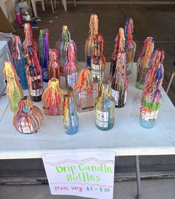 Drip Candle Glass Bottles