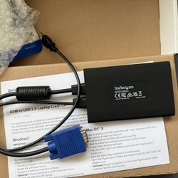 Portable Laptop Crash Cart Adapter, USB/VGA KVM Console