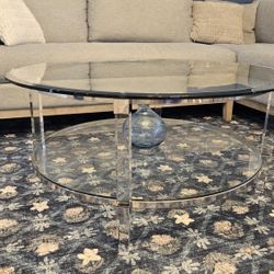 Glass Coffee Table 38"
