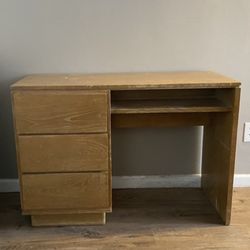 Wood Desk With Drawers 