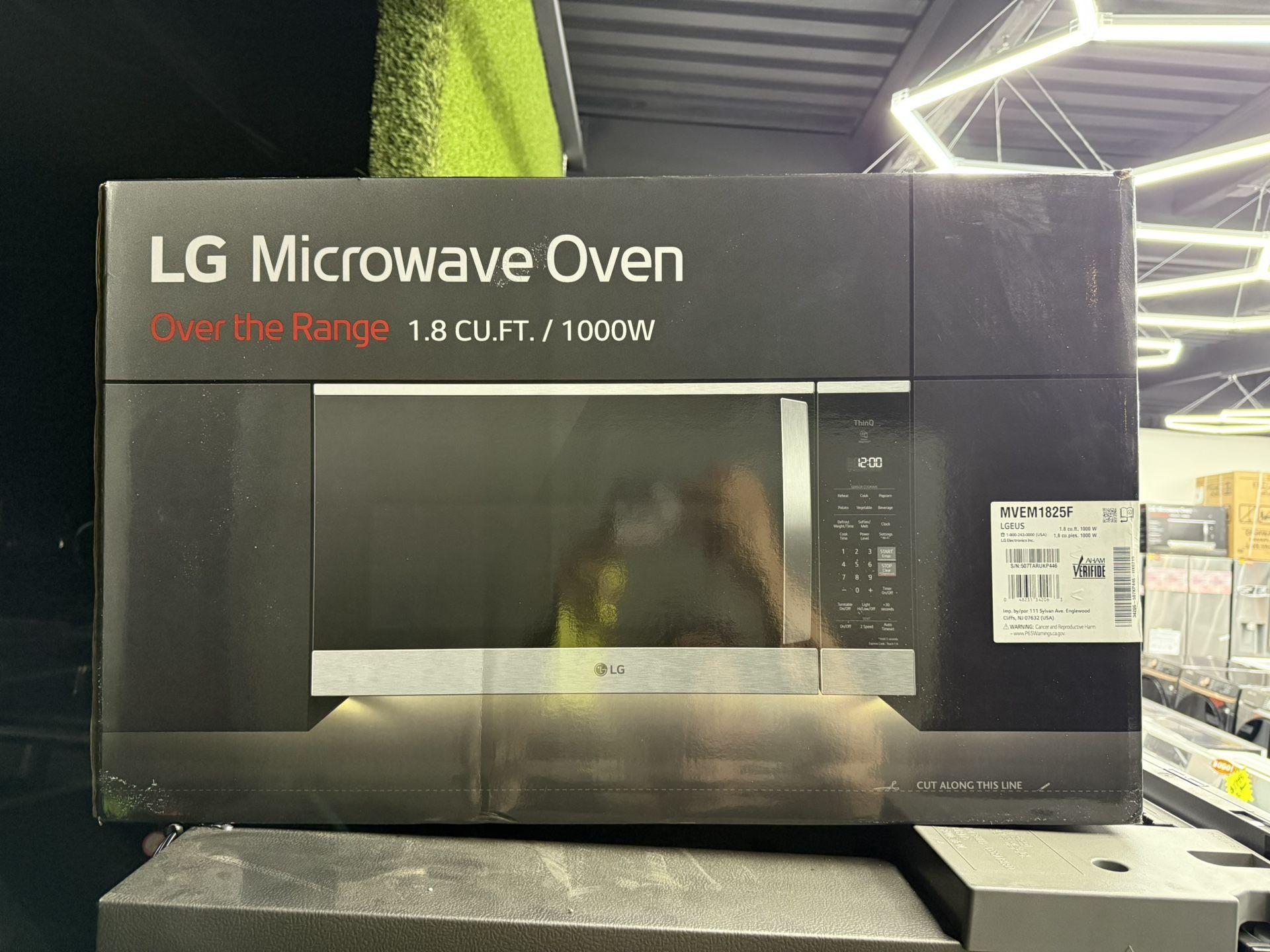 Brand new  LG 1.8 cu. ft. 30 in. W Smart Over the Range Microwave Oven with EasyClean in PrintProof Stainless Steel 1000-Watt