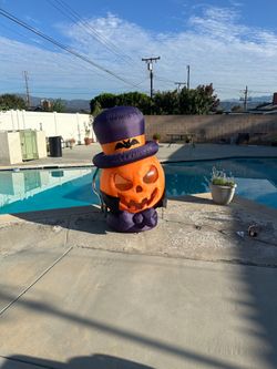 Halloween Decor Mr Jack O Lantern Lighed