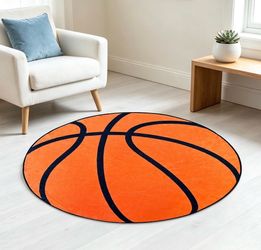 48 Inch Round Basketball Rug