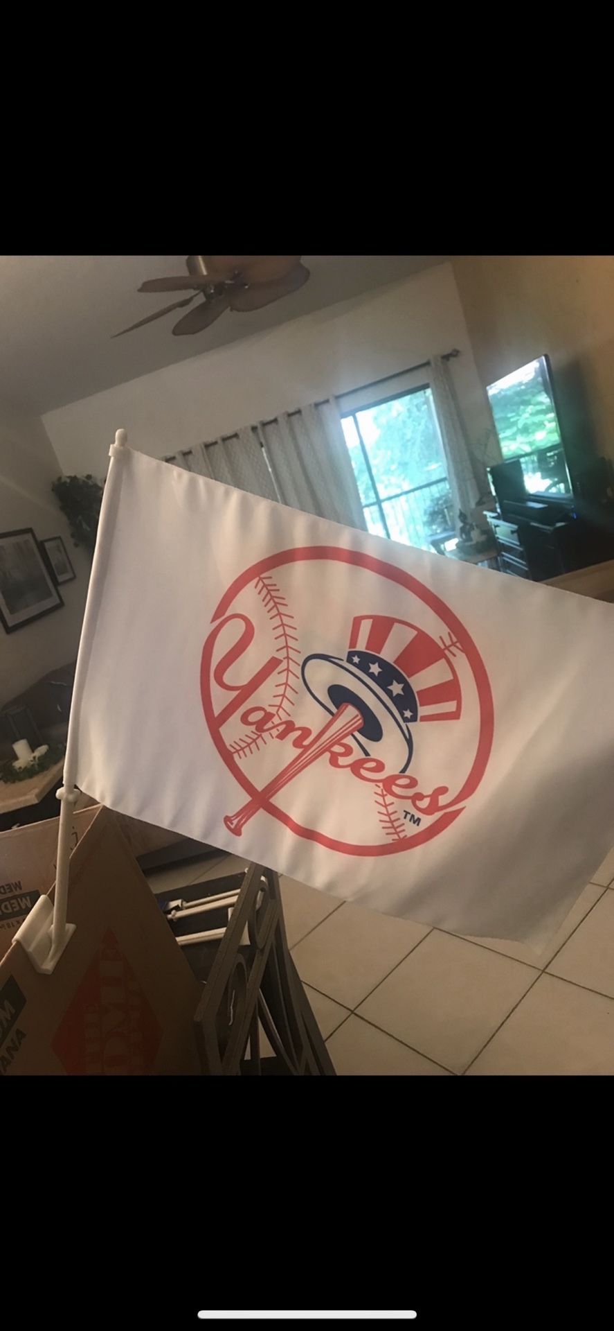 Yankees & Boston Car Flags. 