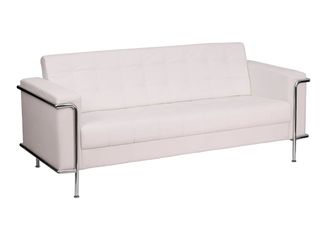 White contemporary encased sofa
