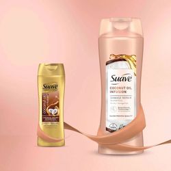 4 Bottles 28oz Shampoo - Suave Coconut Oil Infusion Conditioner with Pump,
