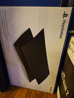 PS5 Black Plate Covers, Disc Version/OG PS5 and Cooling Fan Bundle