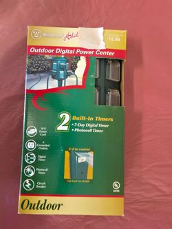 Outdoor timer with outlets