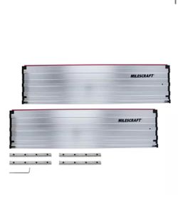 NEW IN BOX Shop Milescraft Guide Rails - 55 in. Rail Extension for Track Saw Guide. Extend Range to Over 8 ft. Includes Rail Connectors
