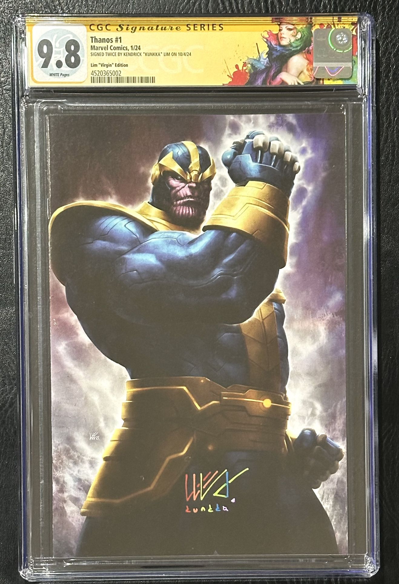 CGC SS 9.8 Thanos #1 1:100 Incentive Ratio Kendrick Kunkka Lim Infinity Signed