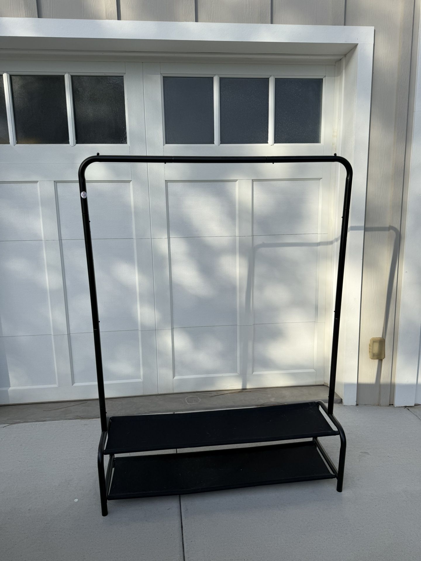Simple Clothes Hanger Garment Rack 52-inch With Storage Shelves