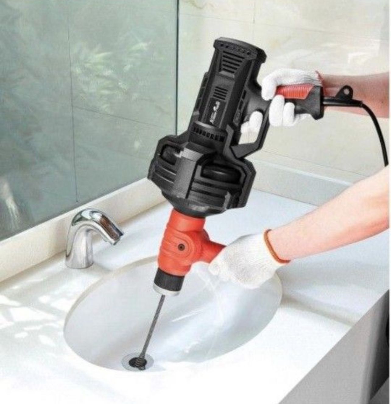 110-Volt 25 ft. Portable Handheld Plumbing Snake Auger Drainer Dredger Cleaner