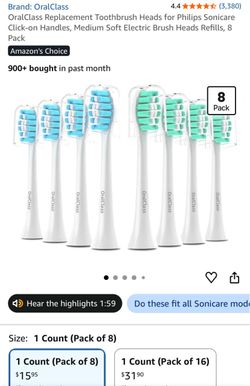 OralClass Replacement Toothbrush Heads 8 Pack