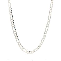 Men’s Sterling Silver 4.8mm Figaro Link 22” Necklace 11.3 Grams 11057035