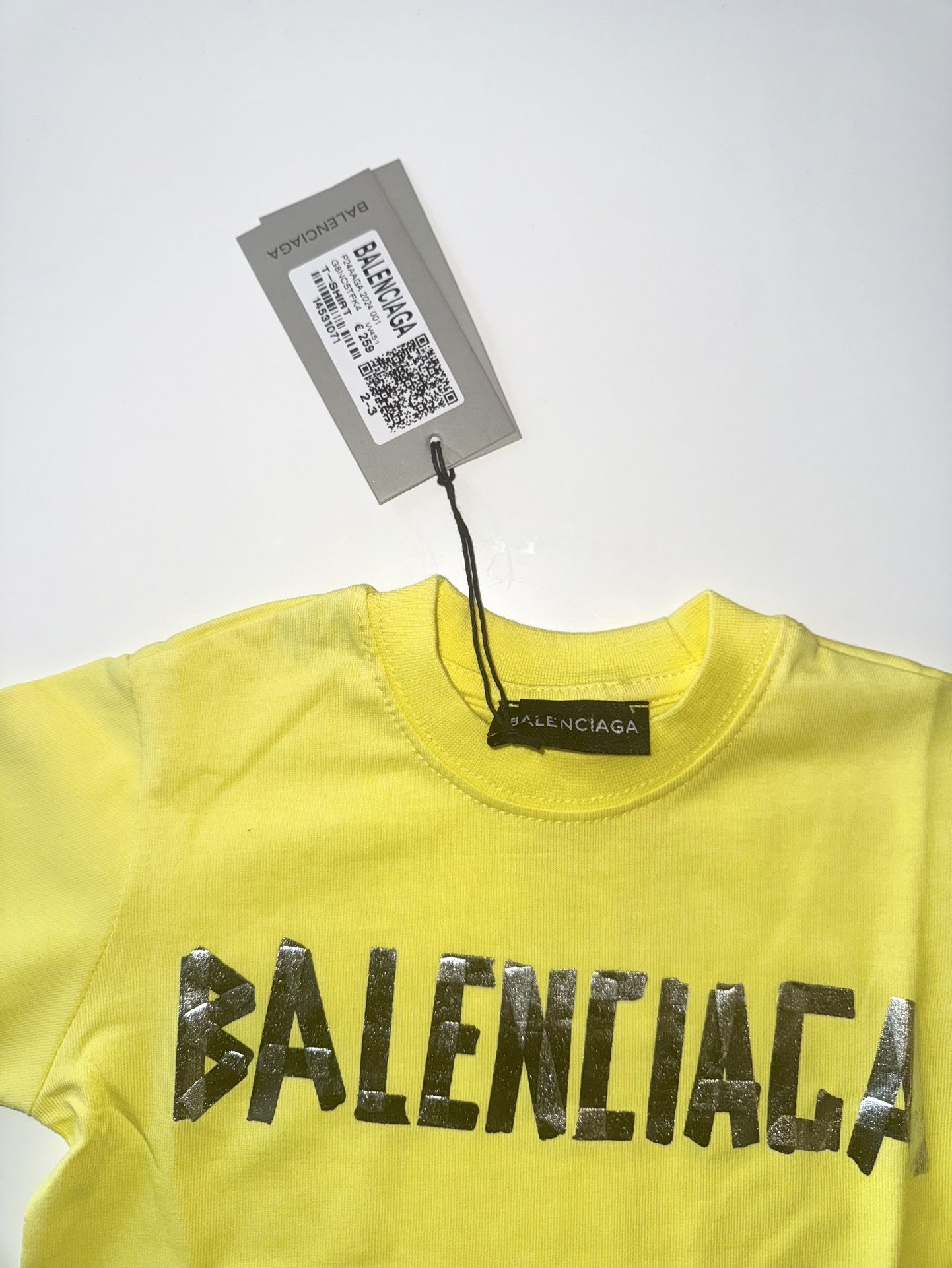 Balenciaga Toddler T Shirt (Yellow)
