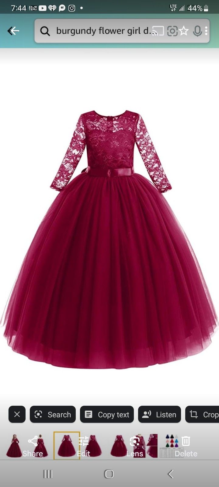 Girls Flower Girl Dress 