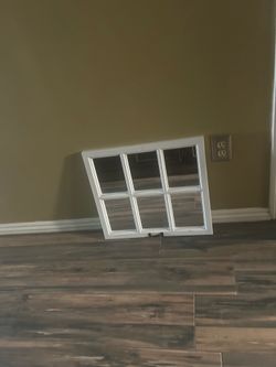 Decorative window frame mirror