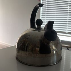 Whistling vintage kettle