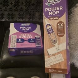 Swiffer Power Mop For Wood.  And Refill Bunfle..Orig.$59.99 & $16.99