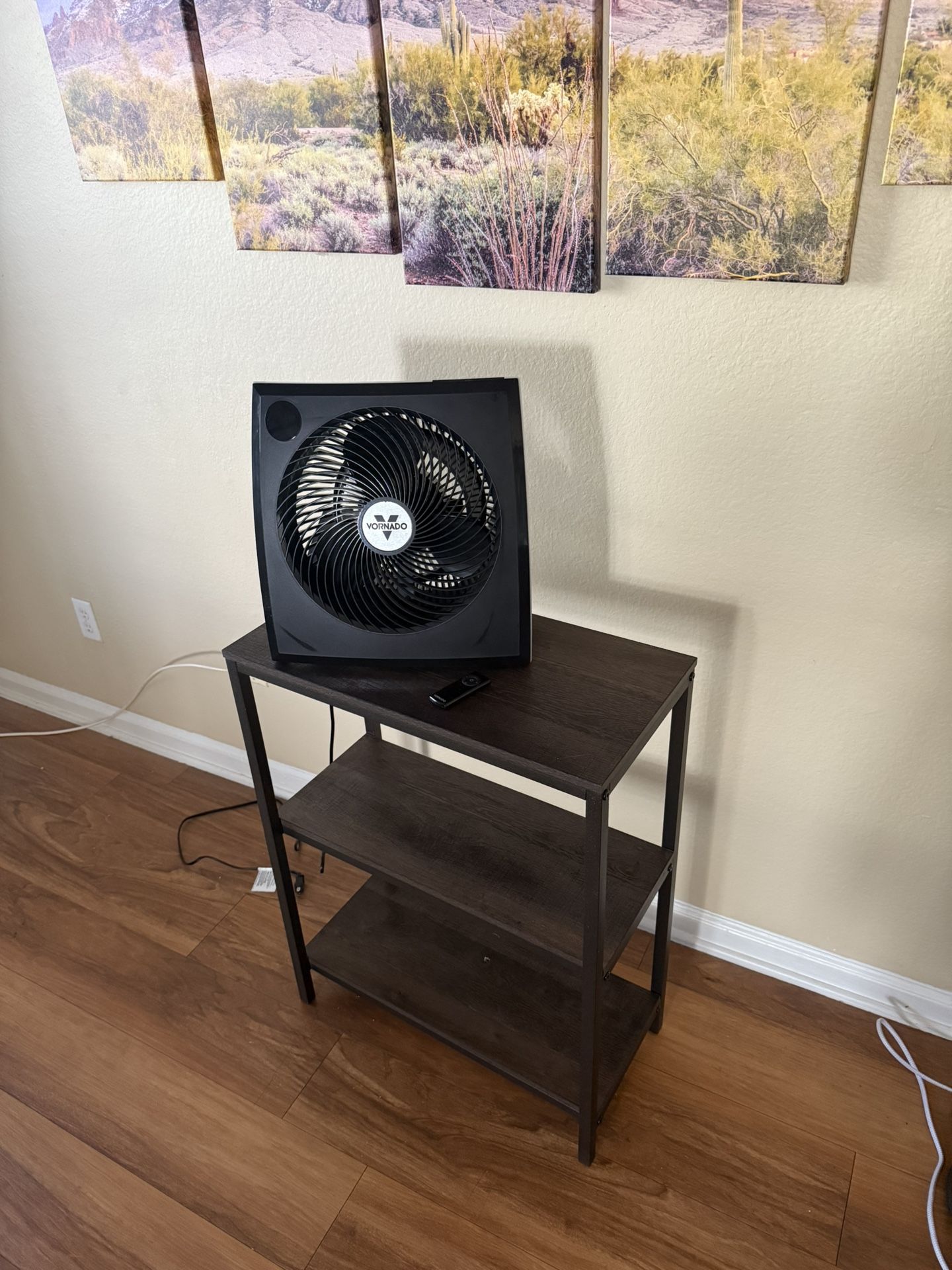Brown Wooden 3 Shelf End Table With Free Fan, Pickup Near PV