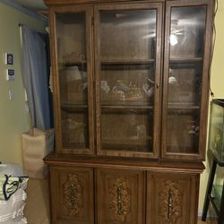 Wood And Glass China Cabinet 