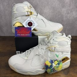 NEW Air Jordan 8 Retro C&C Trophy Champagne Size 11 832821-030 Men’s Shoes OG Rare