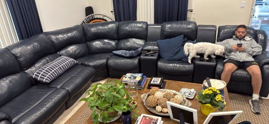 Leather Comfortable Family Living Room Couch